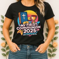 My 1st First Communion 2025 Video Game Controller Womens T-Shirt