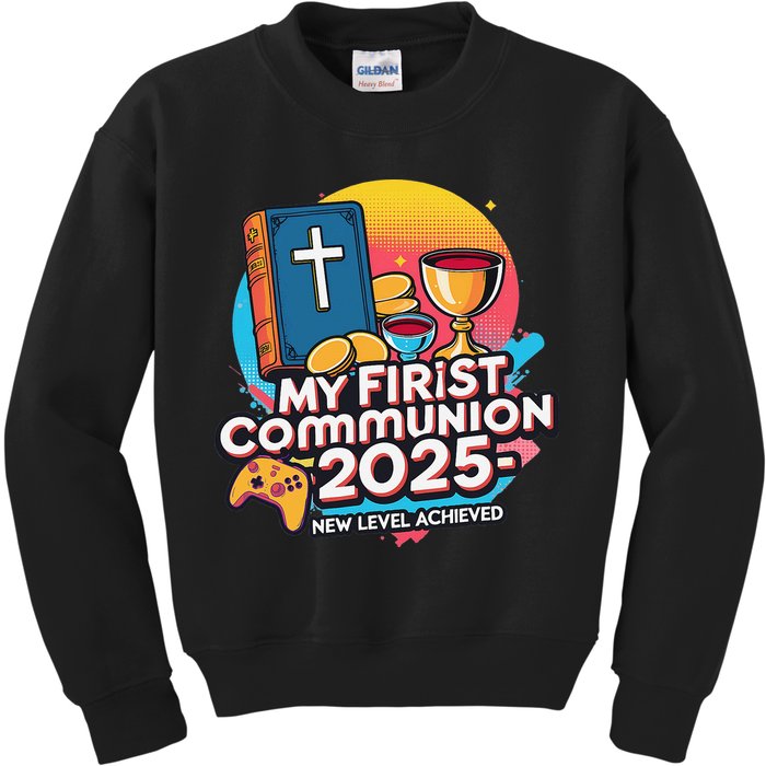 My 1st First Communion 2025 Video Game Controller Kids Sweatshirt