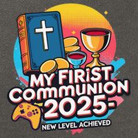 My 1st First Communion 2025 Video Game Controller Cotton Canvas Backpack