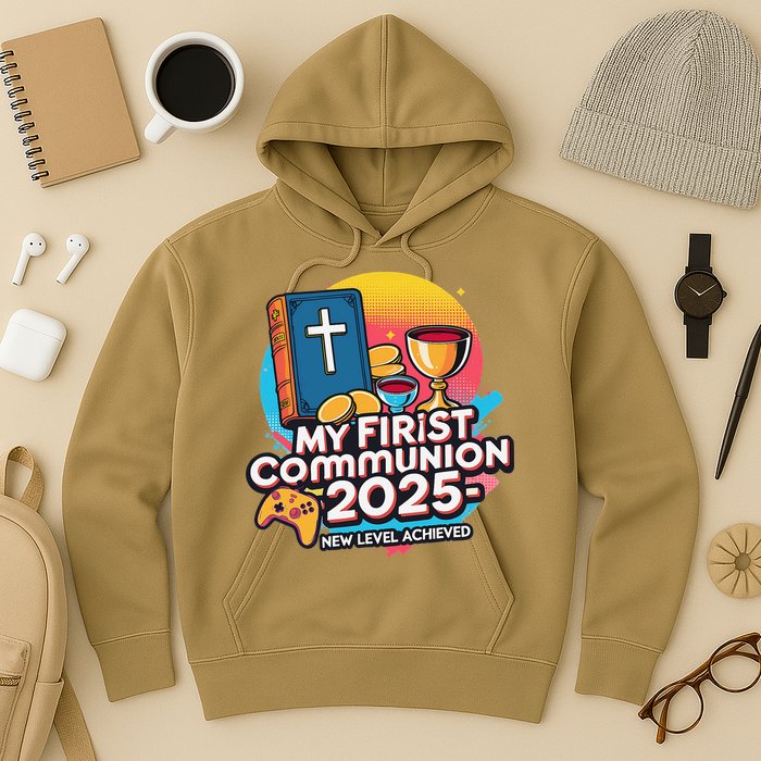 My 1st First Communion 2025 Video Game Controller Hoodie