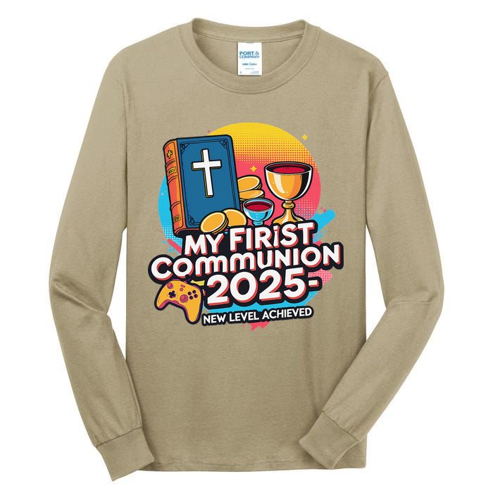 My 1st First Communion 2025 Video Game Controller Tall Long Sleeve T-Shirt