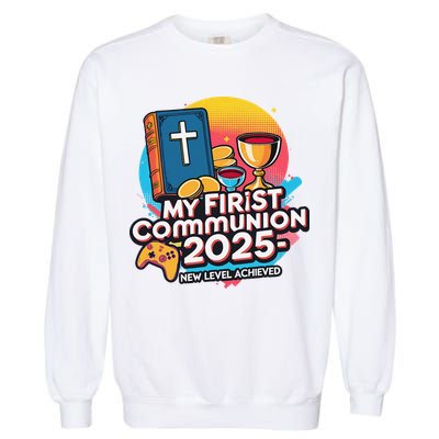 My 1st First Communion 2025 Video Game Controller Garment-Dyed Sweatshirt