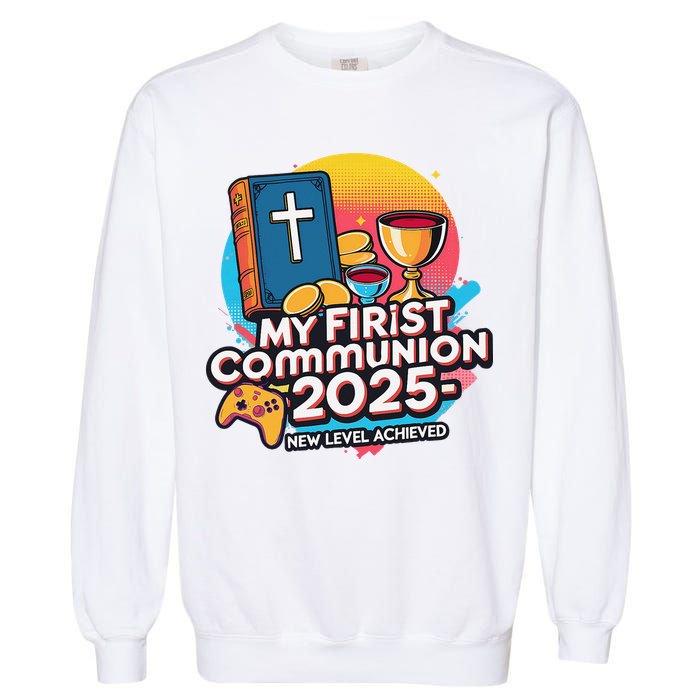 My 1st First Communion 2025 Video Game Controller Garment-Dyed Sweatshirt