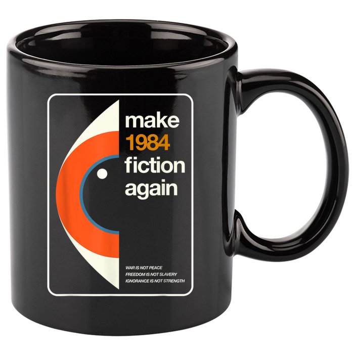 Make 1984 Fiction Again Freedom 11oz C Handle Ceramic Mug