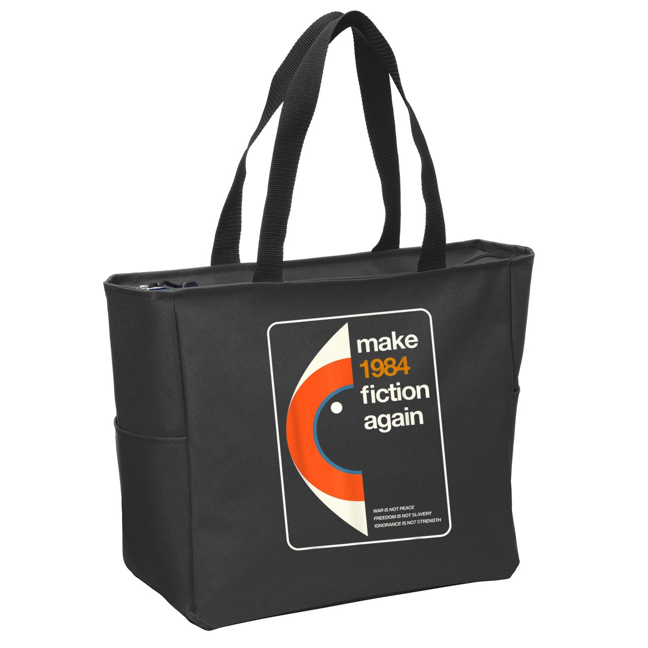 Make 1984 Fiction Again Freedom Zip Tote Bag