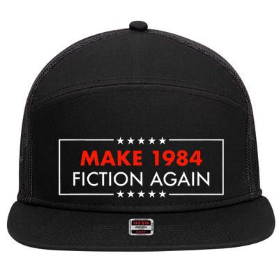 Make 1984 Fiction Again Giftable 7 Panel Mesh Trucker Snapback Hat