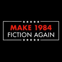 Make 1984 Fiction Again Giftable Flat Bill Trucker Hat