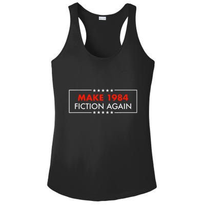 Make 1984 Fiction Again Giftable Ladies PosiCharge Competitor Racerback Tank