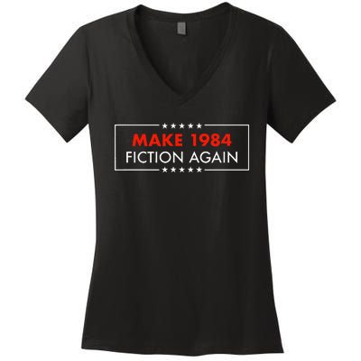 Make 1984 Fiction Again Giftable Women's V-Neck T-Shirt