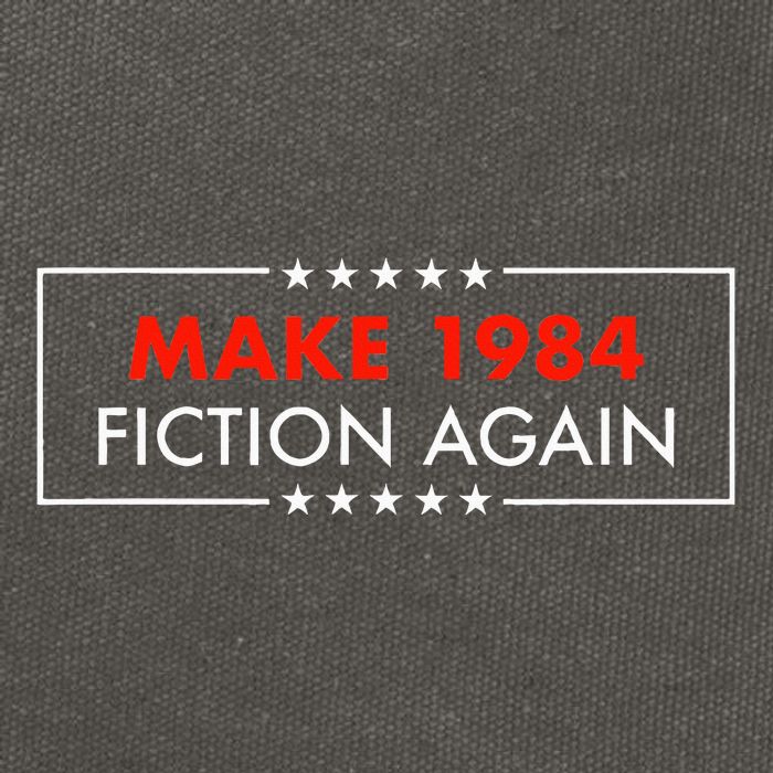 Make 1984 Fiction Again Giftable Cotton Canvas Backpack