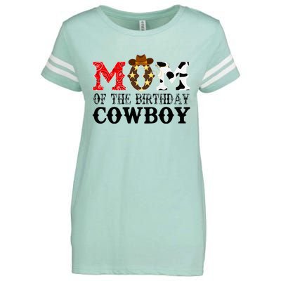 Mom 1st First Birthday Cowboy Western Rodeo Party Matching Enza Ladies Jersey Football T-Shirt