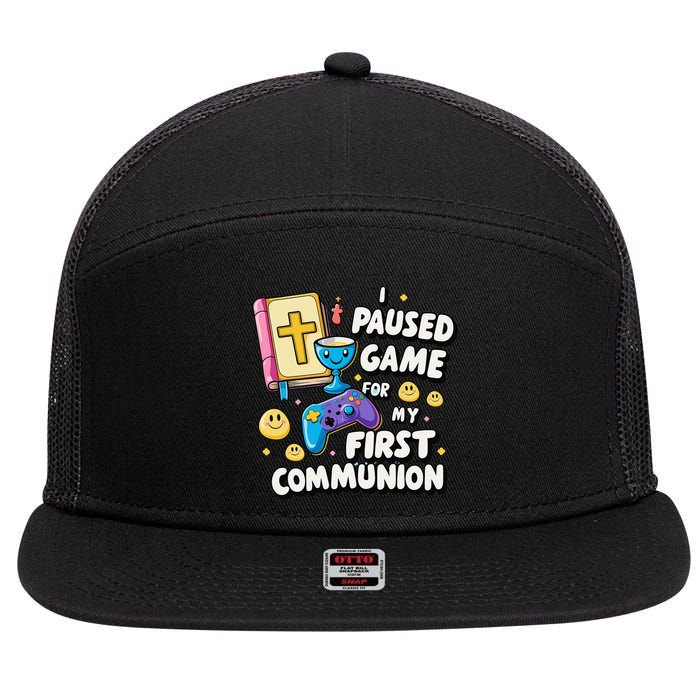 My 1st First Communion Video Game Controller 7 Panel Mesh Trucker Snapback Hat