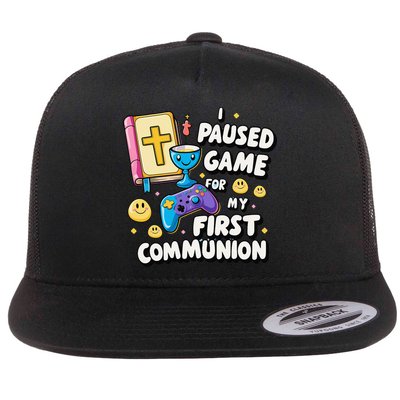 My 1st First Communion Video Game Controller Flat Bill Trucker Hat