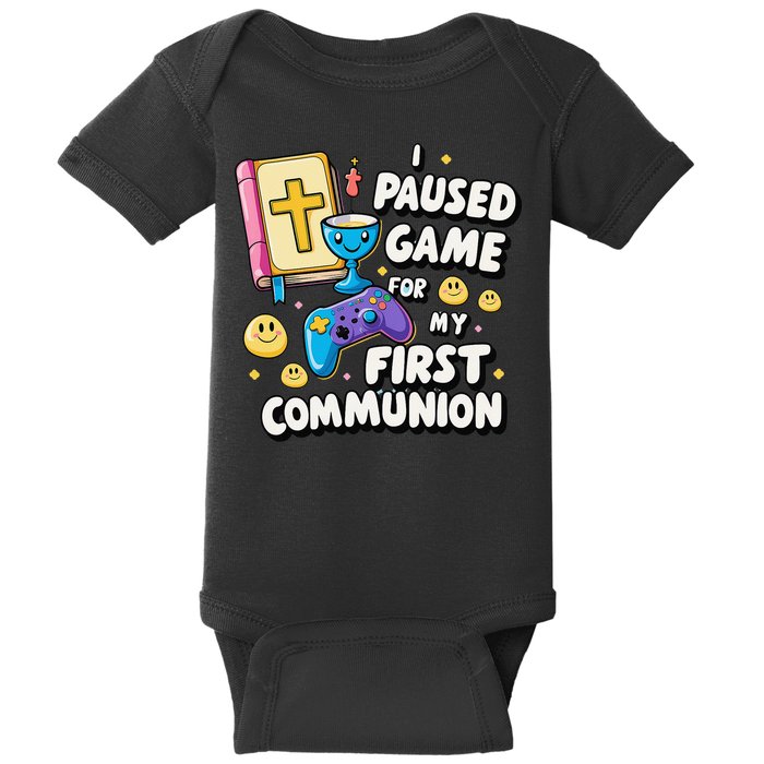 My 1st First Communion Video Game Controller Baby Bodysuit