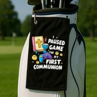 My 1st First Communion Video Game Controller Golf Towel