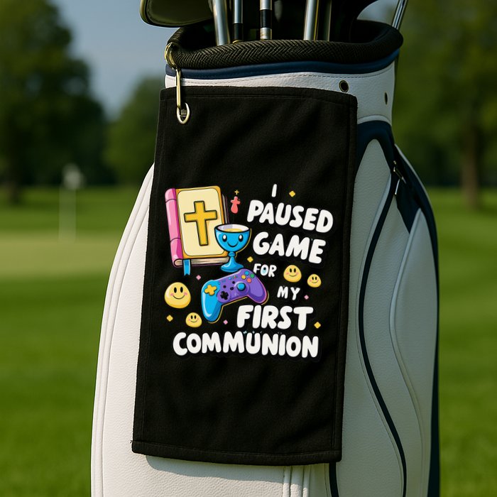 My 1st First Communion Video Game Controller Golf Towel