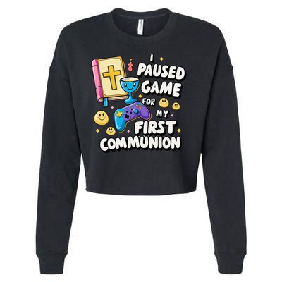 My 1st First Communion Video Game Controller Cropped Pullover Crew