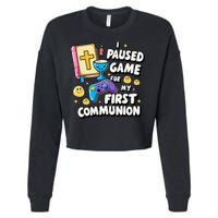 My 1st First Communion Video Game Controller Cropped Pullover Crew