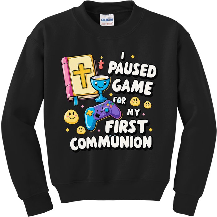 My 1st First Communion Video Game Controller Kids Sweatshirt
