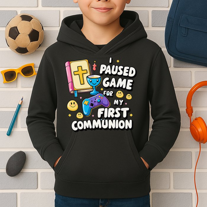My 1st First Communion Video Game Controller Kids Hoodie