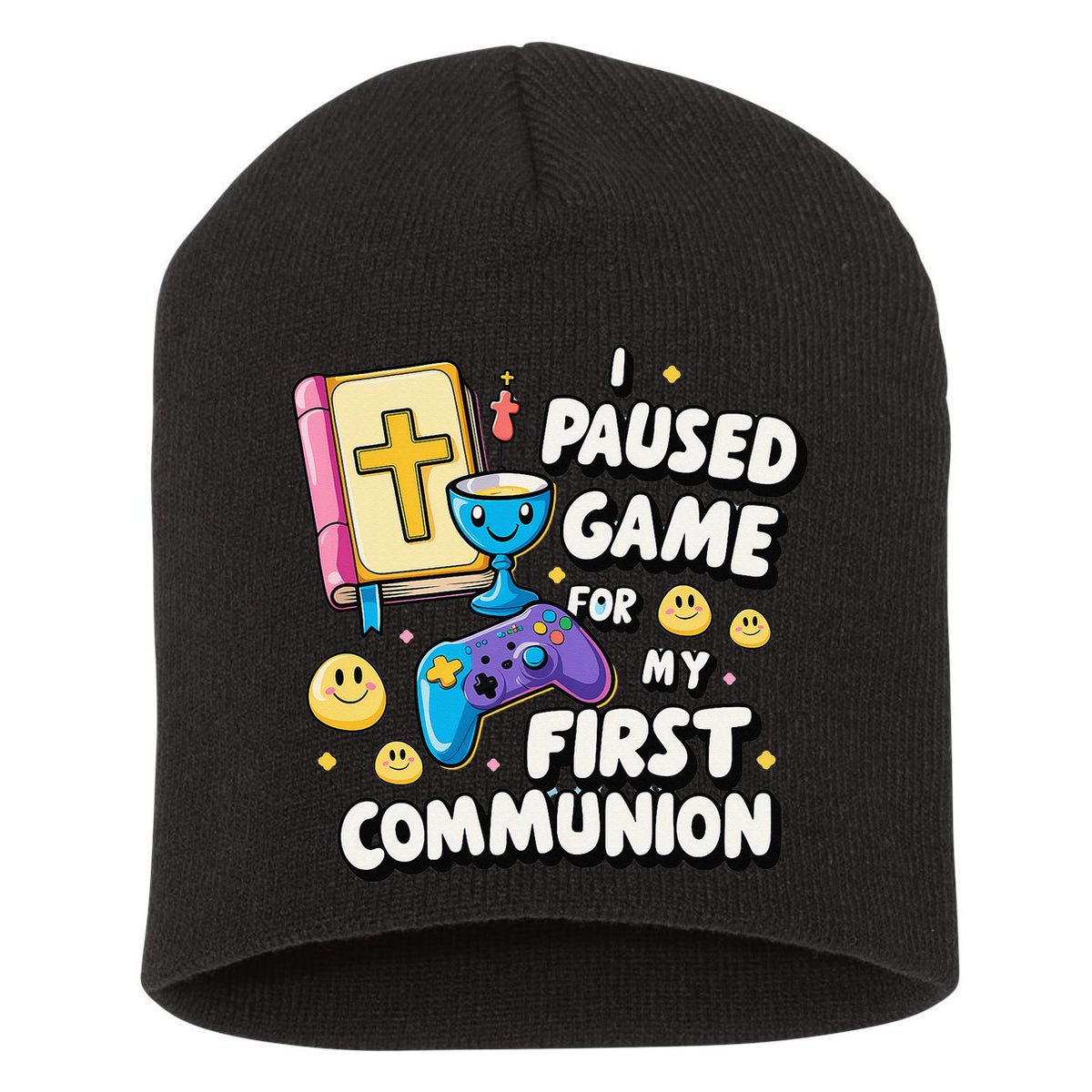 My 1st First Communion Video Game Controller Short Acrylic Beanie