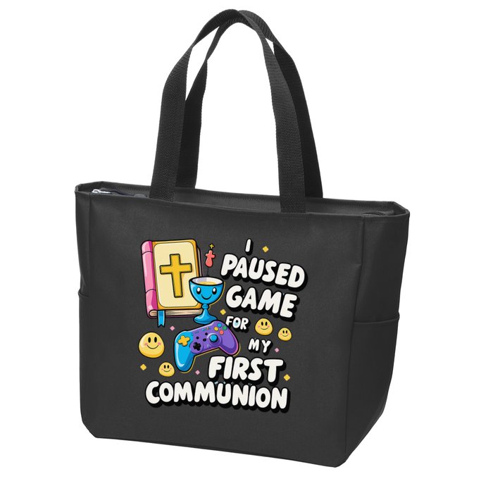 My 1st First Communion Video Game Controller Zip Tote Bag