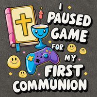 My 1st First Communion Video Game Controller Cotton Canvas Backpack