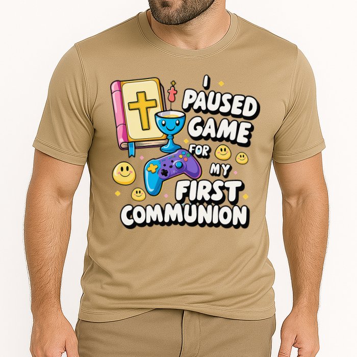 My 1st First Communion Video Game Controller Cooling Performance Crew T-Shirt