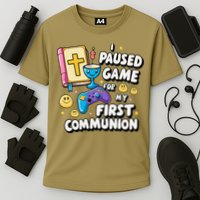 My 1st First Communion Video Game Controller Cooling Performance Crew T-Shirt