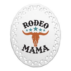 Mama 1st First Birthday Cowboy Western Rodeo Ceramic Oval Ornament