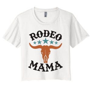 Mama 1st First Birthday Cowboy Western Rodeo Women's Crop Top Tee