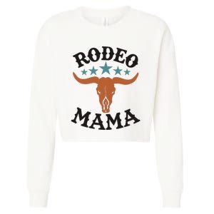 Mama 1st First Birthday Cowboy Western Rodeo Cropped Pullover Crew