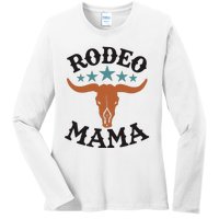 Mama 1st First Birthday Cowboy Western Rodeo Ladies Long Sleeve Shirt