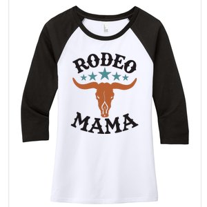 Mama 1st First Birthday Cowboy Western Rodeo Women's Tri-Blend 3/4-Sleeve Raglan Shirt