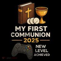 My 1st First Communion 2025 Video Game Catholic Tall T-Shirt