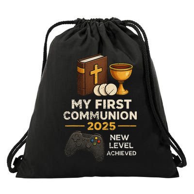 My 1st First Communion 2025 Video Game Catholic Drawstring Bag