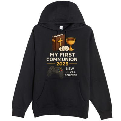 My 1st First Communion 2025 Video Game Catholic Premium Pullover Hoodie