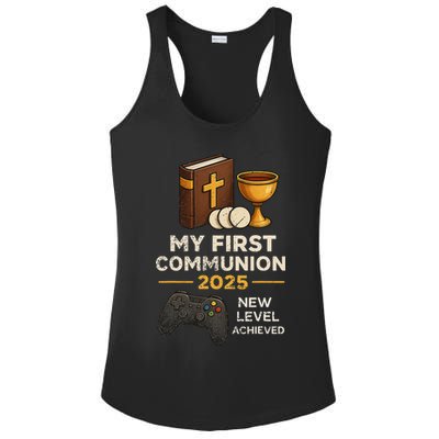 My 1st First Communion 2025 Video Game Catholic Ladies PosiCharge Competitor Racerback Tank