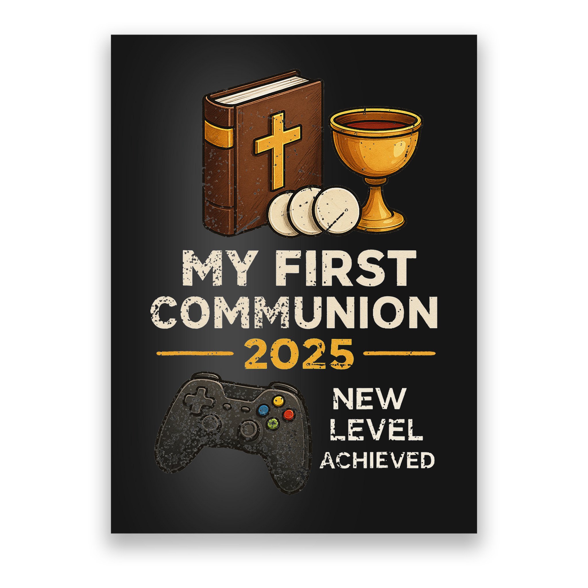 My 1st First Communion 2025 Video Game Catholic Poster
