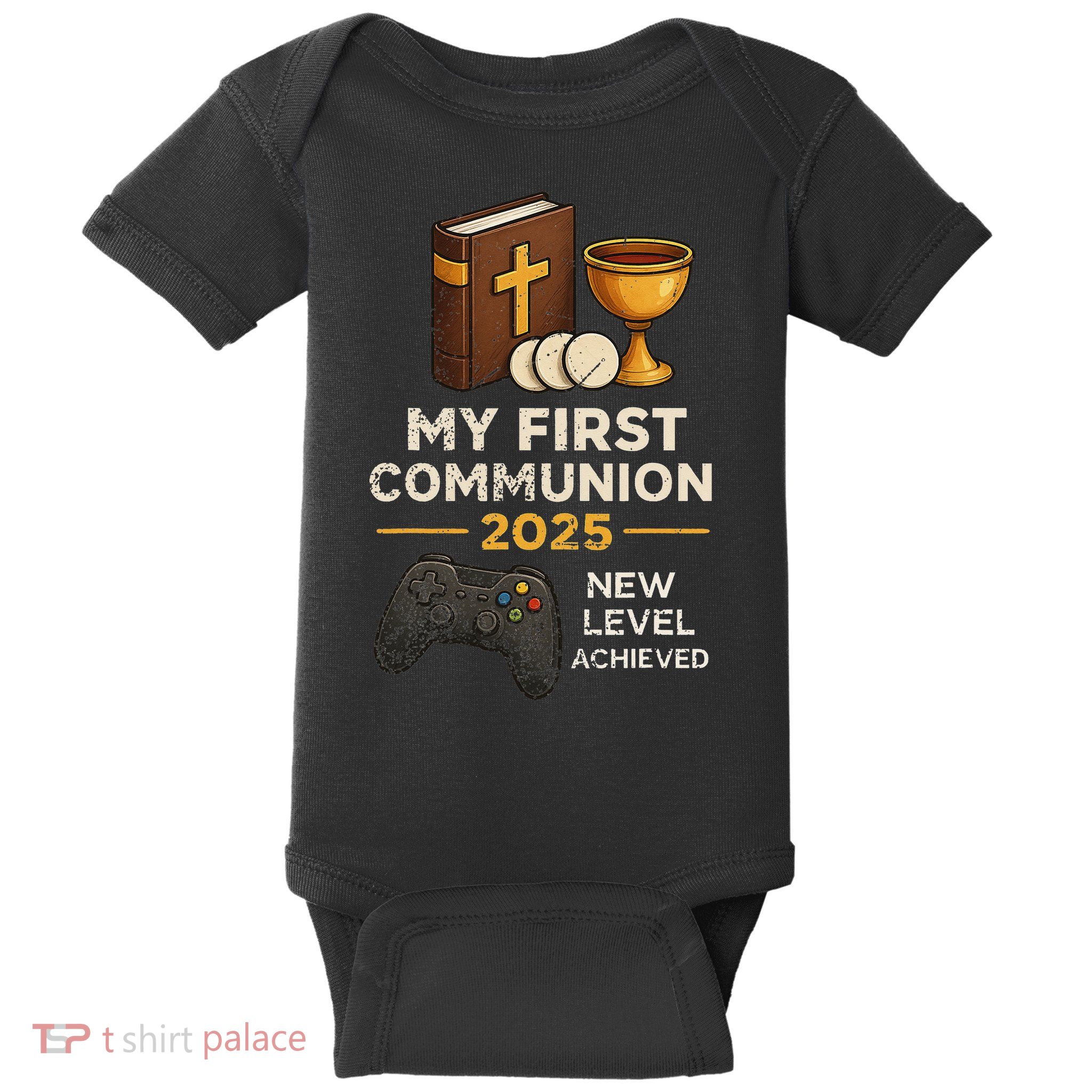 My 1st First Communion 2025 Video Game Catholic Baby Bodysuit