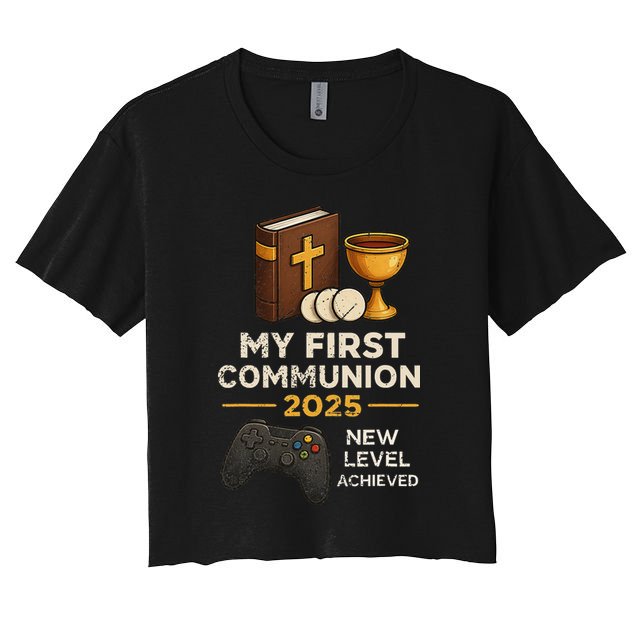 My 1st First Communion 2025 Video Game Catholic Crop Top
