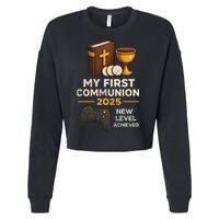 My 1st First Communion 2025 Video Game Catholic Cropped Pullover Crew