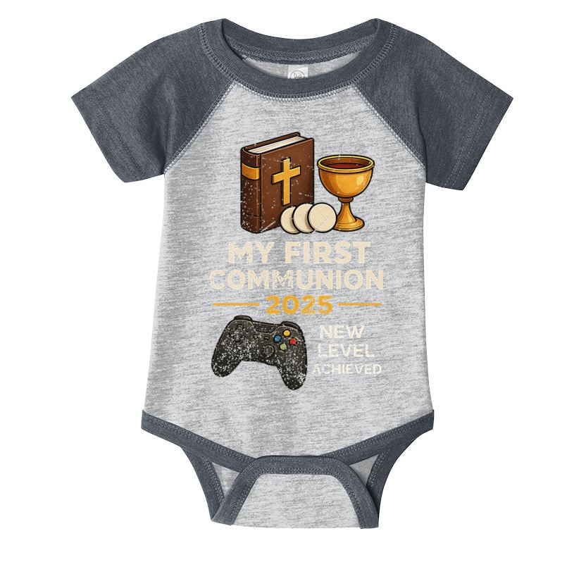 My 1st First Communion 2025 Video Game Catholic Infant Baby Jersey Bodysuit