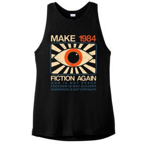 Make 1984 Fiction Again Dystopian Ladies PosiCharge Tri-Blend Wicking Tank