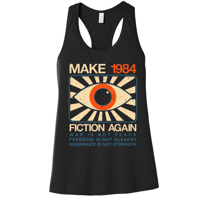 Make 1984 Fiction Again Dystopian Women's Racerback Tank