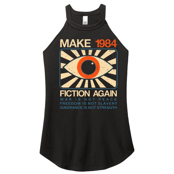 Make 1984 Fiction Again Dystopian Women's Perfect Tri Rocker Tank