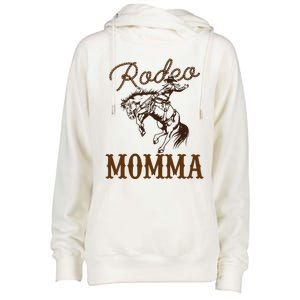 Momma 1st First Birthday Cowboy Mom Western Rodeo Party Womens Funnel Neck Pullover Hood