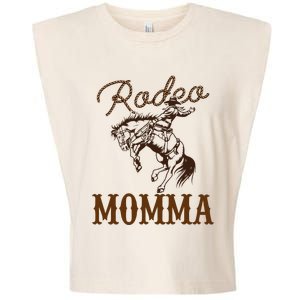 Momma 1st First Birthday Cowboy Mom Western Rodeo Party Garment-Dyed Women's Muscle Tee