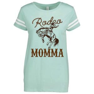 Momma 1st First Birthday Cowboy Mom Western Rodeo Party Enza Ladies Jersey Football T-Shirt