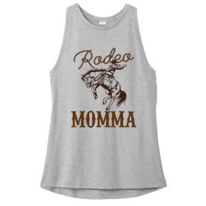 Momma 1st First Birthday Cowboy Mom Western Rodeo Party Ladies PosiCharge Tri-Blend Wicking Tank